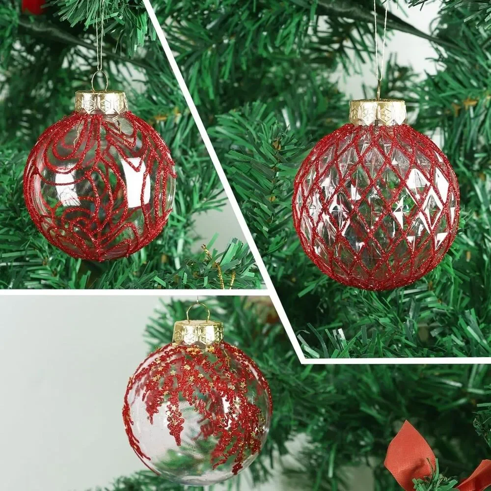 9 PCS Set - 3.15 Inches Large Christmas Tree Ball Ornaments